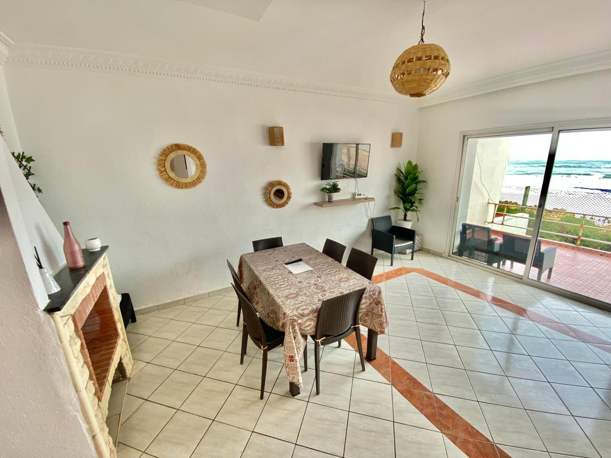 Splendid Beachfront Villa In Sidi Bouzid Beach With Pool Douar Ourlali Exterior photo